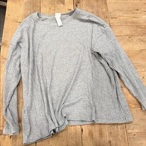 H&M Gray Ribbed Sweater